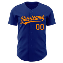 Load image into Gallery viewer, Custom Royal Bay Orange Authentic Baseball Jersey
