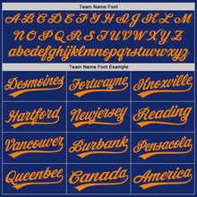 Load image into Gallery viewer, Custom Royal Bay Orange Authentic Baseball Jersey
