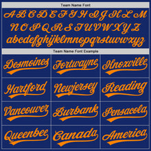 Load image into Gallery viewer, Custom Royal Bay Orange Authentic Baseball Jersey
