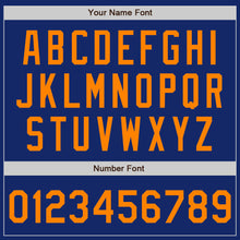 Load image into Gallery viewer, Custom Royal Bay Orange Authentic Baseball Jersey
