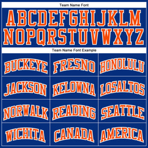 Custom Royal Orange-Gray Authentic Throwback Basketball Jersey
