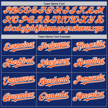 Load image into Gallery viewer, Custom Royal Orange-White Authentic Baseball Jersey
