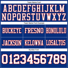 Load image into Gallery viewer, Custom Royal White-Red Authentic Football Jersey
