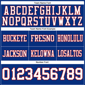 Custom Royal White-Red Authentic Football Jersey