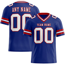Load image into Gallery viewer, Custom Royal White-Red Authentic Football Jersey
