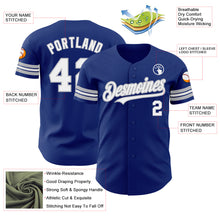 Load image into Gallery viewer, Custom Royal White-Gray Authentic Baseball Jersey
