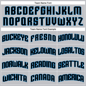 Custom Gray Black Pinstripe Black-Blue Authentic  Basketball Jersey