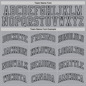 Custom Gray Gray-Black Authentic Throwback Basketball Jersey