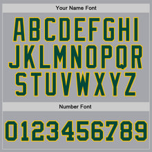 Load image into Gallery viewer, Custom Gray Green-Gold Authentic Throwback Basketball Jersey
