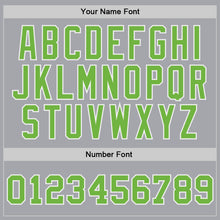 Load image into Gallery viewer, Custom Gray Neon Green-White Authentic Throwback Basketball Jersey
