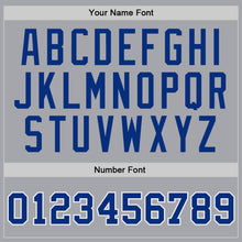 Load image into Gallery viewer, Custom Gray Royal-White Authentic Throwback Basketball Jersey
