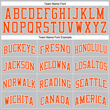 Load image into Gallery viewer, Custom Gray Orange-White Authentic Throwback Basketball Jersey
