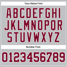 Load image into Gallery viewer, Custom Gray Maroon-White Authentic Throwback Basketball Jersey
