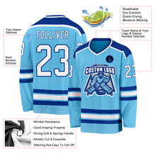 Load image into Gallery viewer, Custom Sky Blue White-Royal Hockey Jersey
