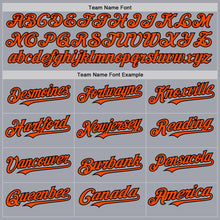 Load image into Gallery viewer, Custom Gray Black Pinstripe Orange Authentic Sleeveless Baseball Jersey
