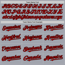 Load image into Gallery viewer, Custom Gray Red-Black Authentic Sleeveless Baseball Jersey
