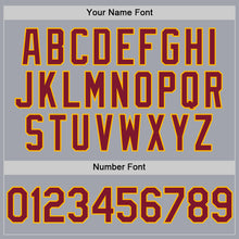 Load image into Gallery viewer, Custom Gray Crimson-Gold Authentic Sleeveless Baseball Jersey
