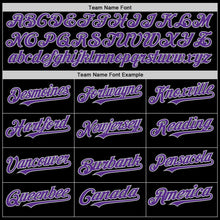 Load image into Gallery viewer, Custom Black Purple-Gray Authentic Sleeveless Baseball Jersey
