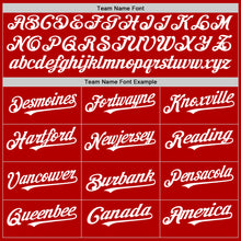 Load image into Gallery viewer, Custom Red White Authentic Sleeveless Baseball Jersey
