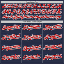 Load image into Gallery viewer, Custom Navy Red-White Authentic Sleeveless Baseball Jersey
