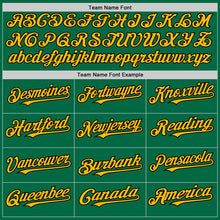 Load image into Gallery viewer, Custom Kelly Green Gold-Black Authentic Sleeveless Baseball Jersey
