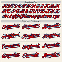 Load image into Gallery viewer, Custom Cream Red-Navy Authentic Sleeveless Baseball Jersey

