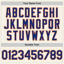 Load image into Gallery viewer, Custom Cream Royal-Orange Authentic Sleeveless Baseball Jersey
