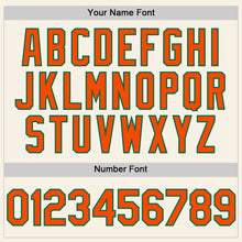 Load image into Gallery viewer, Custom Cream Orange-Kelly Green Authentic Sleeveless Baseball Jersey
