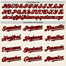 Load image into Gallery viewer, Custom Cream Red-Black Authentic Sleeveless Baseball Jersey
