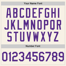 Load image into Gallery viewer, Custom Cream Purple-Gray Authentic Sleeveless Baseball Jersey
