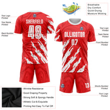 Load image into Gallery viewer, Custom Red White Sublimation Soccer Uniform Jersey
