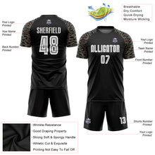 Load image into Gallery viewer, Custom Black White-Camo Sublimation Soccer Uniform Jersey
