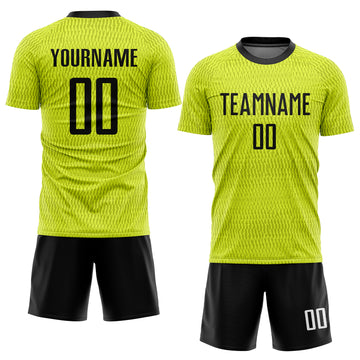 Custom Gold Black-White Sublimation Soccer Uniform Jersey