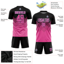 Load image into Gallery viewer, Custom Pink Pink-Black Sublimation Soccer Uniform Jersey
