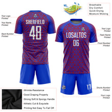 Load image into Gallery viewer, Custom Royal White-Red Sublimation Soccer Uniform Jersey
