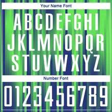 Load image into Gallery viewer, Custom Neon Green White-Royal Sublimation Soccer Uniform Jersey
