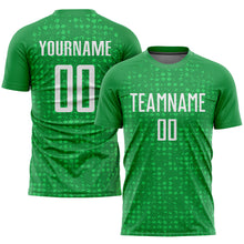 Load image into Gallery viewer, Custom Kelly Green White Sublimation Soccer Uniform Jersey
