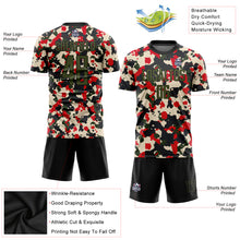 Load image into Gallery viewer, Custom Camo Olive-Black Sublimation Salute To Service Soccer Uniform Jersey
