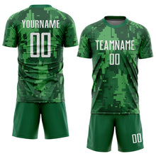 Load image into Gallery viewer, Custom Camo White-Kelly Green Sublimation Salute To Service Soccer Uniform Jersey
