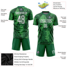 Load image into Gallery viewer, Custom Camo White-Kelly Green Sublimation Salute To Service Soccer Uniform Jersey
