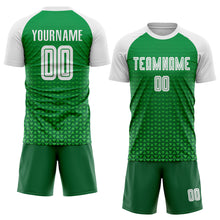 Load image into Gallery viewer, Custom Kelly Green White Sublimation Soccer Uniform Jersey
