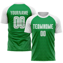 Load image into Gallery viewer, Custom Kelly Green White Sublimation Soccer Uniform Jersey
