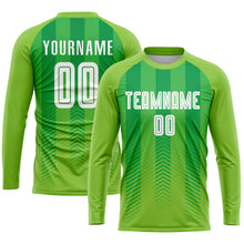 Load image into Gallery viewer, Custom Neon Green White-Kelly Green Sublimation Soccer Uniform Jersey
