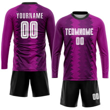 Load image into Gallery viewer, Custom Purple White-Pink Sublimation Soccer Uniform Jersey
