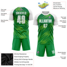 Load image into Gallery viewer, Custom Neon Green White-Kelly Green Sublimation Soccer Uniform Jersey
