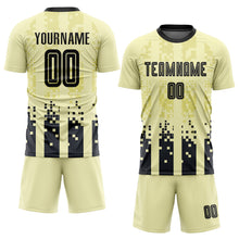 Load image into Gallery viewer, Custom Cream Black Home Sublimation Soccer Uniform Jersey
