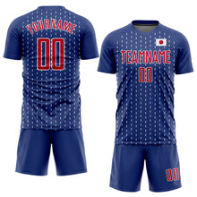 Load image into Gallery viewer, Custom Royal Red-White Sublimation Japanese Flag Soccer Uniform Jersey

