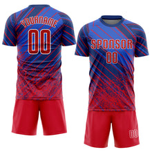 Load image into Gallery viewer, Custom Royal Red-White Sublimation Soccer Uniform Jersey
