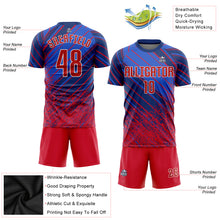 Load image into Gallery viewer, Custom Royal Red-White Sublimation Soccer Uniform Jersey
