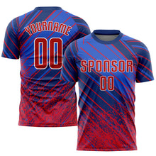 Load image into Gallery viewer, Custom Royal Red-White Sublimation Soccer Uniform Jersey
